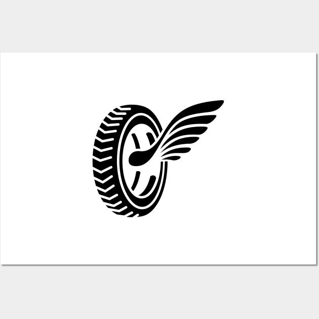 Car badge tires and wings Wall Art by GetThatCar